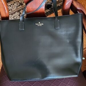 Kate Spade Black Leather Tote Bag